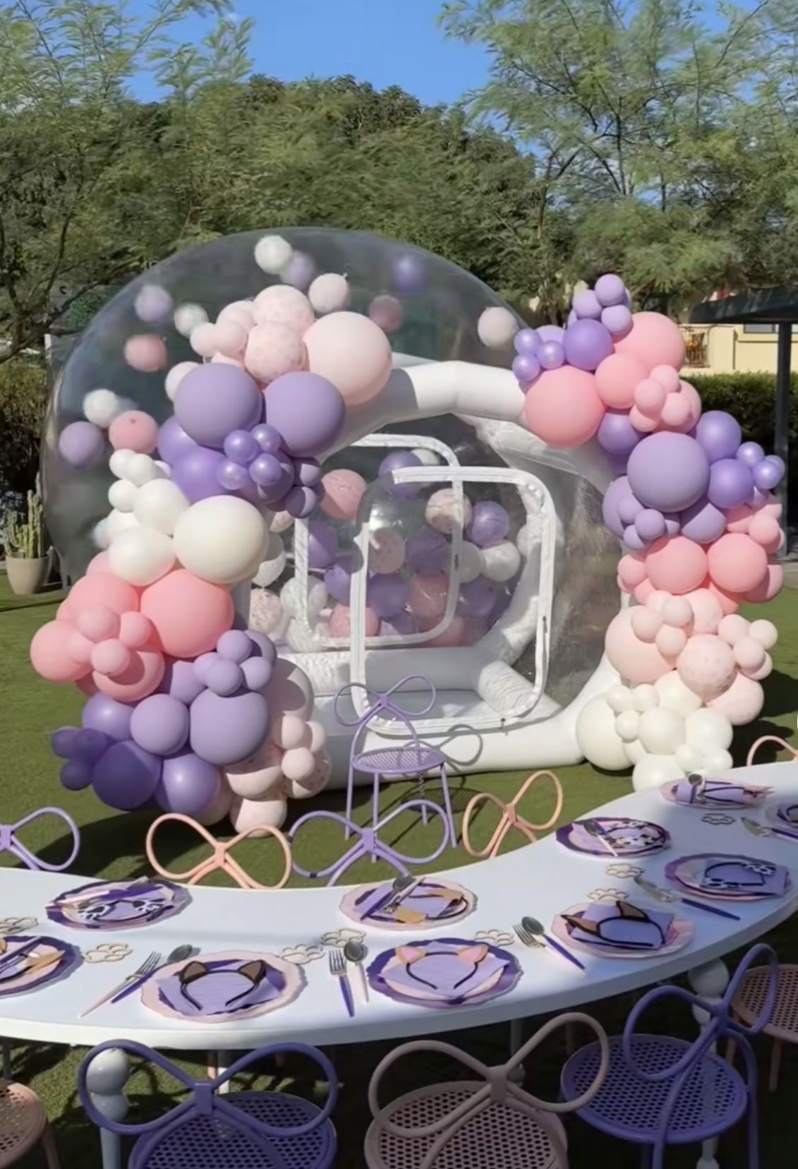 Bubble with Curve Table and Chairs
